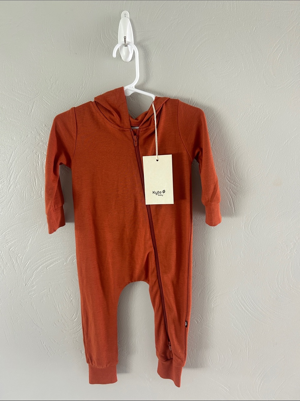 Kyte Baby Hooded Onesie Burnt Orange